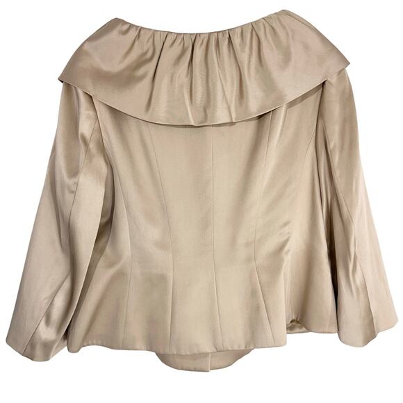 Escada Silk Cropped Blazer | Gold | SZ 42 (12) - Picture 2 of 13